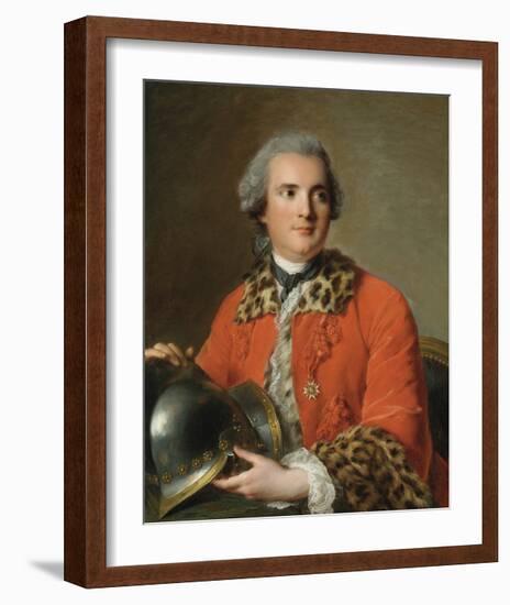 Portrait Of Jean Victor De Rochechouart, 1756-Jean-Marc Nattier-Framed Premium Giclee Print