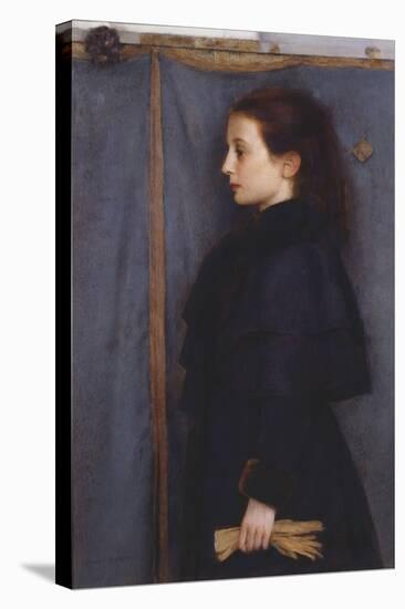 Portrait of Jeanne De Bauer, 1890-Fernand Khnopff-Stretched Canvas