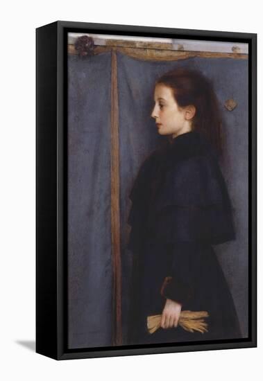 Portrait of Jeanne De Bauer, 1890-Fernand Khnopff-Framed Stretched Canvas