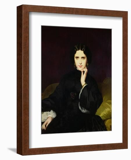 Portrait of Jeanne De Tourbay (1837-1908) 1862-Eugene Emmanuel Amaury-Duval-Framed Giclee Print