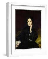 Portrait of Jeanne De Tourbay (1837-1908) 1862-Eugene Emmanuel Amaury-Duval-Framed Giclee Print