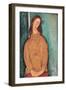 Portrait of Jeanne H‚buterne-Amedeo Modigliani-Framed Giclee Print