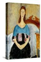 Portrait of Jeanne Hébuterne, 1918-Amedeo Modigliani-Stretched Canvas