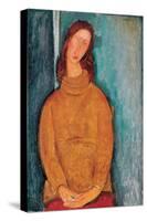 Portrait of Jeanne Hébuterne, 1919-Amedeo Modigliani-Stretched Canvas
