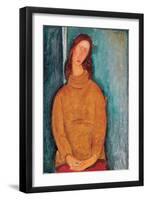 Portrait of Jeanne Hébuterne, 1919-Amedeo Modigliani-Framed Giclee Print