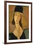 Portrait of Jeanne Hebuterne in a Large Hat-Amedeo Modigliani-Framed Giclee Print