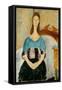 Portrait of Jeanne Hebuterne, Seated-Amedeo Modigliani-Framed Stretched Canvas