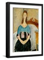 Portrait of Jeanne Hebuterne, Seated-Amedeo Modigliani-Framed Giclee Print