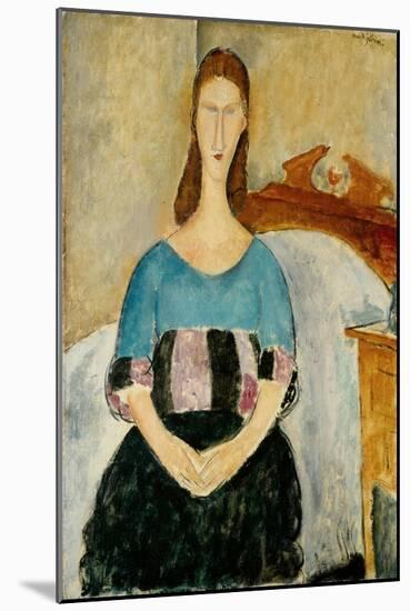 Portrait of Jeanne Hebuterne, Seated-Amedeo Modigliani-Mounted Giclee Print