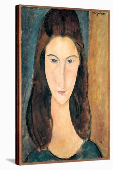 Portrait of Jeanne Hebuterne-Amedeo Modigliani-Stretched Canvas