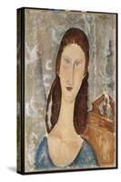 Portrait of Jeanne Hebuterne-Amedeo Modigliani-Stretched Canvas