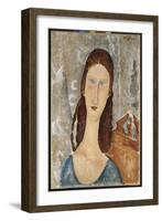 Portrait of Jeanne Hebuterne-Amedeo Modigliani-Framed Giclee Print