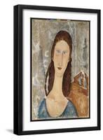 Portrait of Jeanne Hebuterne-Amedeo Modigliani-Framed Giclee Print