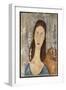 Portrait of Jeanne Hebuterne-Amedeo Modigliani-Framed Giclee Print