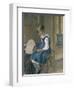 Portrait of Jeanne Holding a Fan, 19th Century-Camille Pissarro-Framed Giclee Print