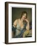 Portrait of Jeanne Philiberte Ledoux (1767–1840), half-length (oil on panel)-Jean Baptiste Greuze-Framed Giclee Print