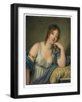 Portrait of Jeanne Philiberte Ledoux (1767–1840), half-length (oil on panel)-Jean Baptiste Greuze-Framed Giclee Print