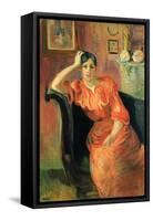 Portrait of Jeanne Pontillon-Berthe Morisot-Framed Stretched Canvas