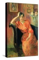 Portrait of Jeanne Pontillon-Berthe Morisot-Stretched Canvas