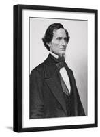 Portrait of Jefferson Davis (1808-1889) (Detail)-Mathew Brady-Framed Giclee Print