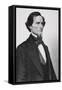 Portrait of Jefferson Davis (1808-1889) (Detail)-Mathew Brady-Framed Stretched Canvas