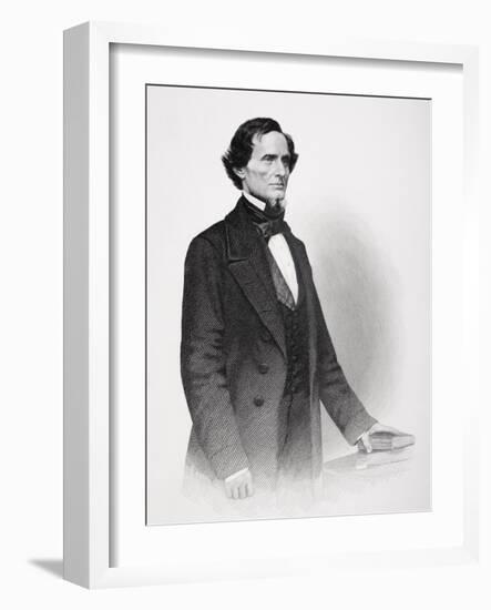 Portrait of Jefferson Davis-Mathew Brady-Framed Giclee Print