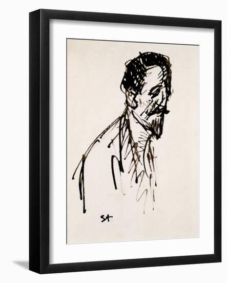 Portrait of Jehan Rictus, 20th Century-Theophile Alexandre Steinlen-Framed Giclee Print