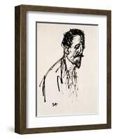 Portrait of Jehan Rictus, 20th Century-Theophile Alexandre Steinlen-Framed Giclee Print