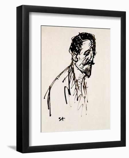 Portrait of Jehan Rictus, 20th Century-Theophile Alexandre Steinlen-Framed Giclee Print