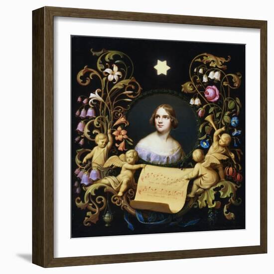 Portrait of Jenny Lind-Karl Schmidt-Carlson-Framed Giclee Print