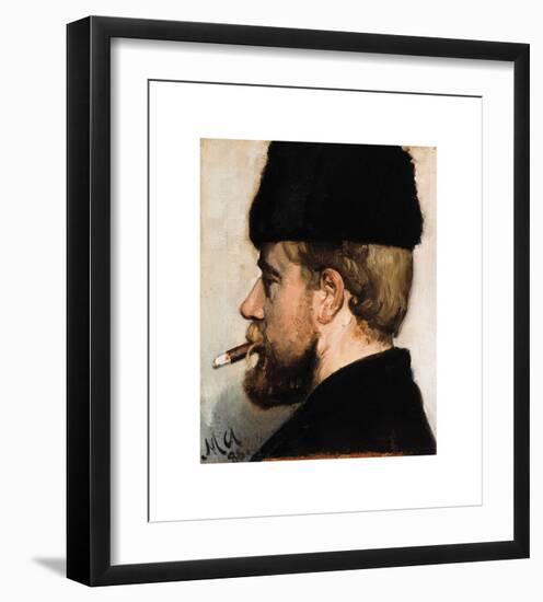 Portrait of Jens Vige-Michael Ancher-Framed Premium Giclee Print