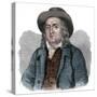 Portrait of Jeremy Bentham (1748-1832), English philosopher, economist, and theoretical jurist-French School-Stretched Canvas