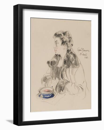 Portrait of Jevdokia Sergeyevna Morozova (1885-195), 1918-Sergei Arsenyevich Vinogradov-Framed Giclee Print