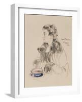 Portrait of Jevdokia Sergeyevna Morozova (1885-195), 1918-Sergei Arsenyevich Vinogradov-Framed Giclee Print