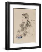 Portrait of Jevdokia Sergeyevna Morozova (1885-195), 1918-Sergei Arsenyevich Vinogradov-Framed Giclee Print