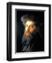 Portrait of Jew with Streimel-Isidor Kaufmann-Framed Art Print