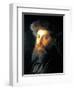 Portrait of Jew with Streimel-Isidor Kaufmann-Framed Art Print