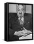 Portrait of Jewish Rabbi, Religious Leader, and Future President of Israel Dr. Chaim Weizmann-Bernard Hoffman-Framed Stretched Canvas