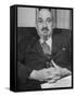 Portrait of Jewish Rabbi, Religious Leader, and Future President of Israel Dr. Chaim Weizmann-Bernard Hoffman-Framed Stretched Canvas