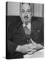 Portrait of Jewish Rabbi, Religious Leader, and Future President of Israel Dr. Chaim Weizmann-Bernard Hoffman-Stretched Canvas