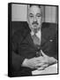 Portrait of Jewish Rabbi, Religious Leader, and Future President of Israel Dr. Chaim Weizmann-Bernard Hoffman-Framed Stretched Canvas