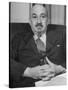 Portrait of Jewish Rabbi, Religious Leader, and Future President of Israel Dr. Chaim Weizmann-Bernard Hoffman-Stretched Canvas