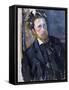 Portrait of Joachim Gasquet (1873-1921) - Paul Cezanne (1839-1906). Oil on Canvas, Ca 1896. Nationa-Paul Cezanne-Framed Stretched Canvas