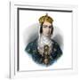 Portrait of Joan I of Navarre (1273-1305) queen regnant of Navarre and queen consort of France-French School-Framed Giclee Print