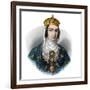 Portrait of Joan I of Navarre (1273-1305) queen regnant of Navarre and queen consort of France-French School-Framed Giclee Print