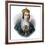 Portrait of Joan I of Navarre (1273-1305) queen regnant of Navarre and queen consort of France-French School-Framed Giclee Print