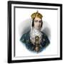 Portrait of Joan I of Navarre (1273-1305) queen regnant of Navarre and queen consort of France-French School-Framed Giclee Print