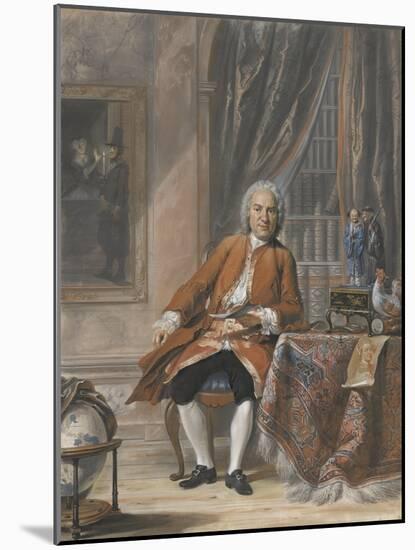 Portrait of Joan Jacob Mauricius, Governor-General of Suriname, 1741-Cornelis Troost-Mounted Giclee Print