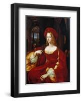 Portrait of Joan of Aragon-Raphael-Framed Premium Giclee Print