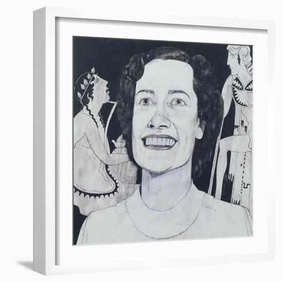 Portrait of Joan Sutherland, illustration for 'The Sunday Times', 1970s-Barry Fantoni-Framed Giclee Print